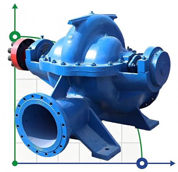 Double Suction Split Case Pump 1D315-71a, 3000, without engine