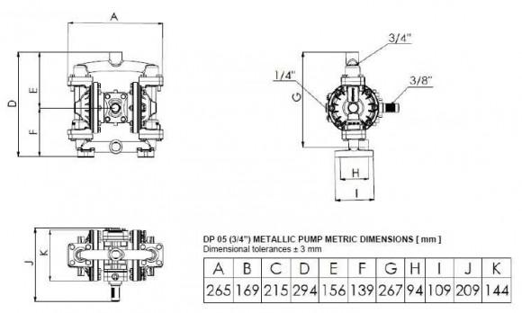 Pompa membranowa DiaPump DPX 05 AL/V Pompa membranowa DiaPump DPX 05 AL/V