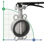 PN16 DN40 Zawór motylkowy, korpus i dysk ze stali nierdzewnej AISI 304, Seat EPDM