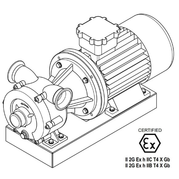 Вихревой насос для перекачки сиропа LIVERANI GR ADPE NAUTIC 70 Inox, 500 л/мин, TF 7,5 кВт, 1400 об/мин, 380В, Ex, AISI 316 Вихревой насос для перекачки сиропа LIVERANI GR ADPE NAUTIC 70 Inox, 500 л/мин, TF 7,5 кВт, 1400 об/мин, 380В, Ex, AISI 316