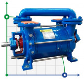 Водокольцевой вакуумный насос DLV-180 AISI316 Водокольцевой вакуумный насос DLV-180 AISI316