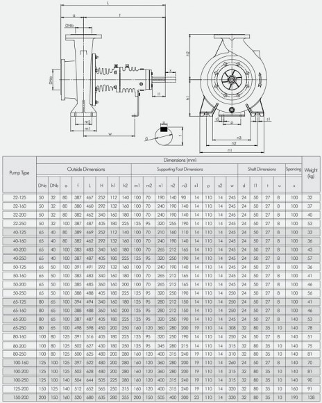 Pompe à huile chaude BTKF-K 50-125 (3000) sans moteur Pompe à huile chaude BTKF-K 50-125 (3000) sans moteur
