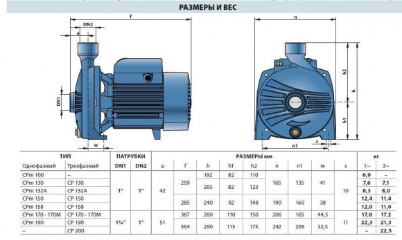 Pompa jest odśrodkowa CP 210C
