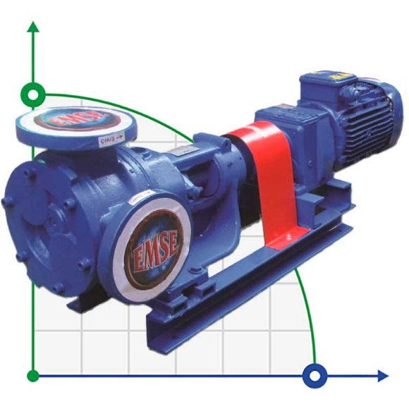 Pompa zębata EMSE EDP-I 4 cale, 54 m3/h, 8 bar, 22 kW, 400 obr/min, 380 V z przekładnią wewnętrzną, z bypassem