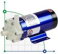 Chemiepumpe mit Magnetkupplung FLUIMAC MINI COMPASS MC 30H PVDF, 45 W, 220 V Chemiepumpe mit Magnetkupplung FLUIMAC MINI COMPASS MC 30H PVDF, 45 W, 220 V