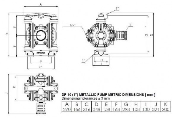 DP 10 SS/V - Pneumatic Membrane Pump