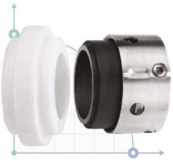 Mechanical seal R-8B 1, CAR/SIC, VITON, 304, AG