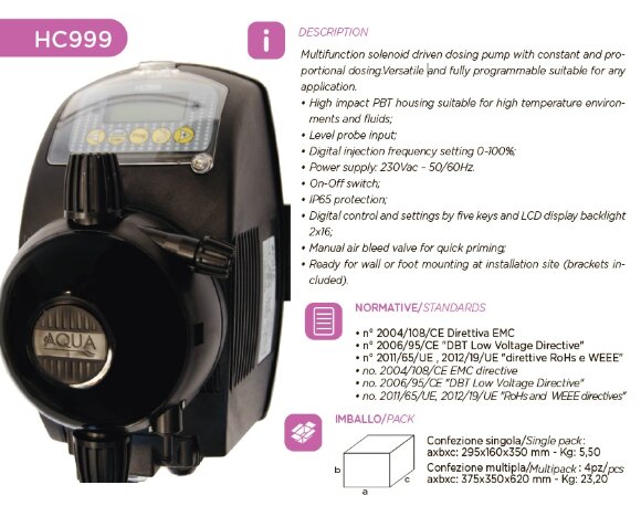 Dosierpumpe PDE HC999-PH/RX-3B 17-05/25-01 230V PP-GL-VT Dosierpumpe PDE HC999-PH/RX-3B 17-05/25-01 230V PP-GL-VT