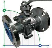 PN16 DN50 Кульовий кран з нержавіючої сталі AISI 316, Seat PTFE PN16 DN50 Кульовий кран з нержавіючої сталі AISI 316, Seat PTFE