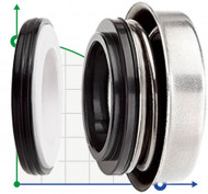Mechanical seal R-6B 12, SIC/SIC, NBR, 304