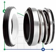 Ущільнення валу насосу R-104 25, SIC/SIC, VITON, 304 Ущільнення валу насосу R-104 25, SIC/SIC, VITON, 304