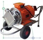 Насос імпеллерний AlphaDynamic AD40/04/TR/DRP 2,2 kW на візку, з частотним перетворювачем, із захистом від сухого ходу