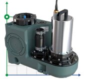 Канализационная установка для подъема сточных вод с пультом управления AIZL-750W Pro, 22,5/11,5, 0,75 кВт, 220V, 2800 об/мин