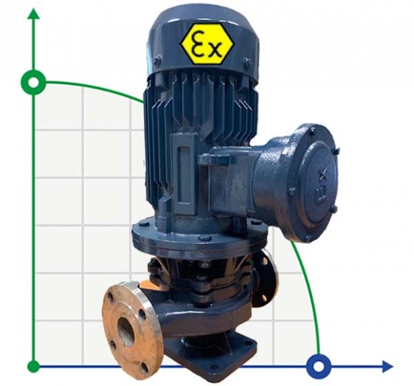 IHG BGLHB 65-250 (25/80), 15kW, 2880, Ex Stainless Steel Vertical Pump