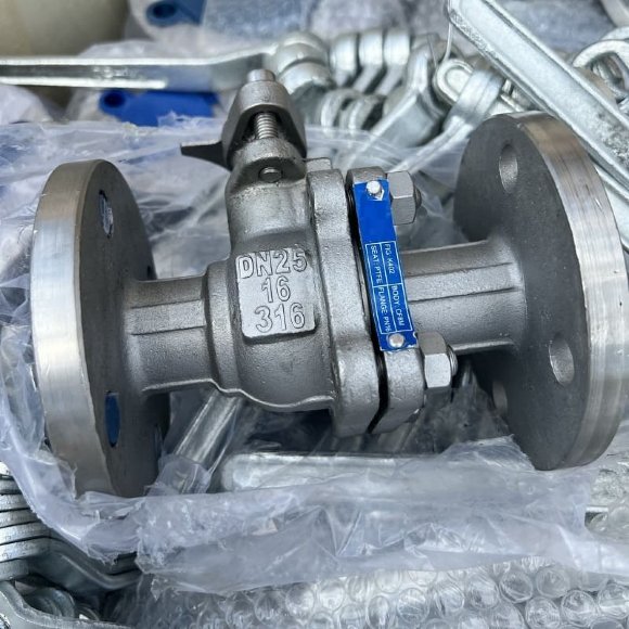 PN16 DN25 Stainless steel ball valve AISI 316, seat PTFE PN16 DN25 Stainless steel ball valve AISI 316, seat PTFE