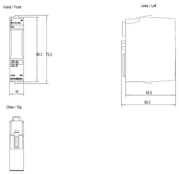 6ES7134-6GF00-0AA1, SIMATIC ET 200SP, модуль аналогового вводу