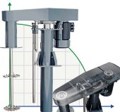 High-speed mixer-disperser GREATWALL MIXER of the HDM series for multi-vessels with a capacity of up to 132 kW 0~1450 rpm High-speed mixer-disperser GREATWALL MIXER of the HDM series for multi-vessels with a capacity of up to 132 kW 0~1450 rpm
