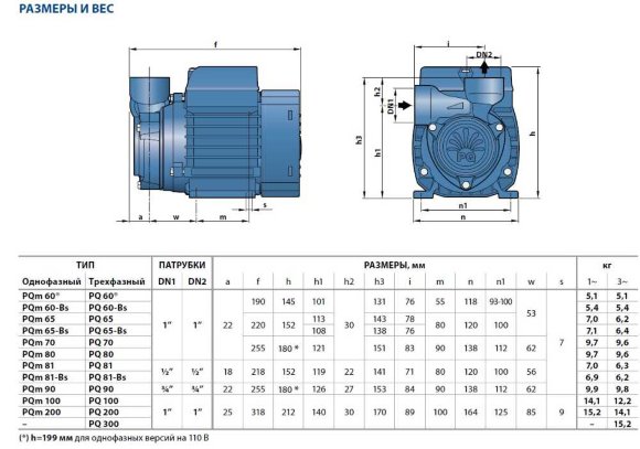 Wirbelpumpe PQ 200 Wirbelpumpe PQ 200