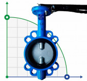 PN16 DN100 Zawór motylkowy, korpus żeliwny, dysk AISI 316, Seat EPDM
