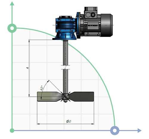 Мішалка ML401695, 0,55 кВт, 95 об/хв Мішалка ML401695, 0,55 кВт, 95 об/хв