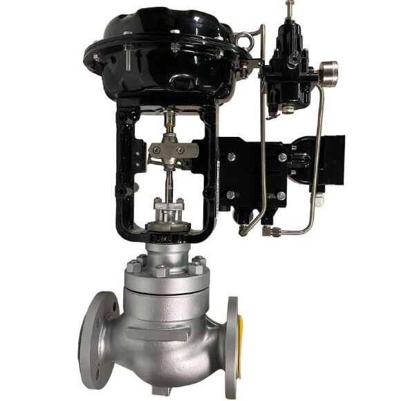 DN50 Клапан регулирующий с пневмоприводом для пара, конденсата 10Р11Y-DNx5016Z-L122C-C (корпус чугунный, седло SS304) с позиционером YT-1000, 4-20мА, 