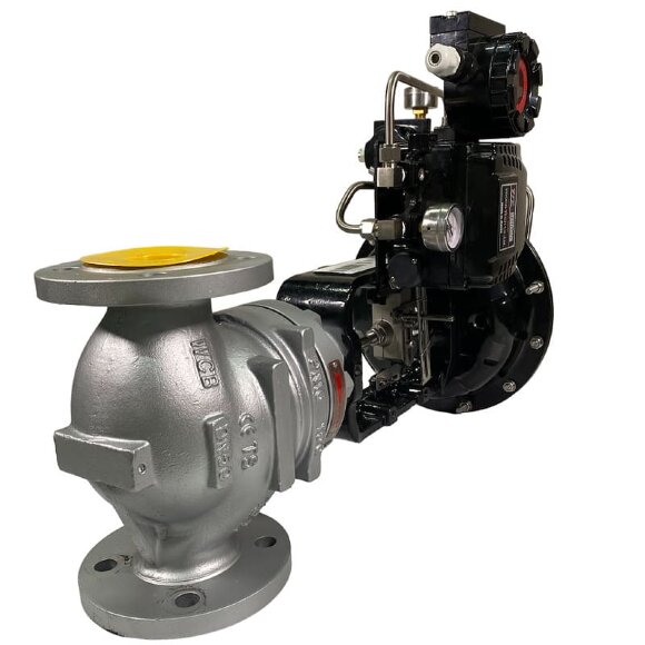 DN50 Клапан регулирующий с пневмоприводом для пара, конденсата 10Р11Y-DNx5016Z-L122C-C (корпус чугунный, седло SS304) с позиционером YT-1000, 4-20мА, 