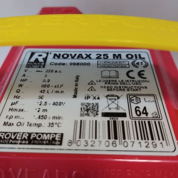 NOVAX 25 Oil насос для растительного масла NOVAX 25 Oil насос для растительного масла