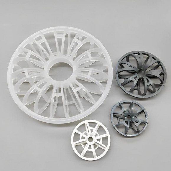 Kunststoffplatte Rosettenring, PP, 59x19x(3x3), Plastic Teller Rosette Ring