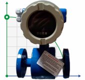 DN125 Electromagnetic flowmeter LDG PN16 (water) 0...150 m3/h, 4-20mA+RS485, carbon steel, PTFE lined