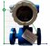 DN125 Débitmètre électromagnétique LDG PN16 (eau) 0...150 m3/h, 4-20mA+RS485, acier au carbone, revêtement PTFE