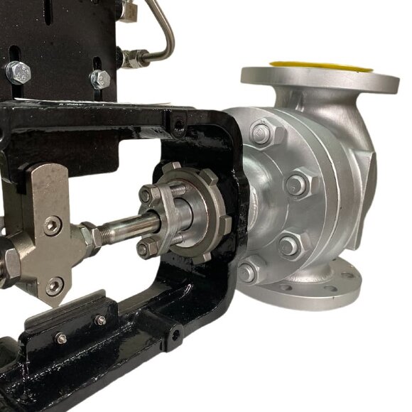 DN80 Клапан регулирующий с пневмоприводом для пара, конденсата 10Р11Y-DNx8016Z-L122C-C (корпус чугунный, седло SS304) с электропневмопозиционером YT-1