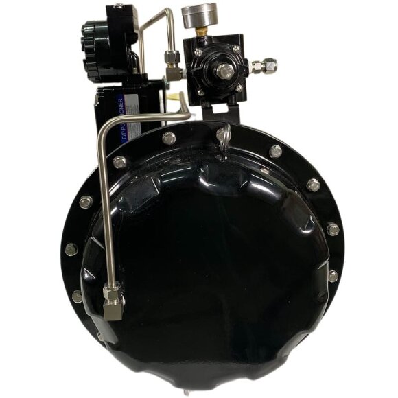 DN80 Клапан регулирующий с пневмоприводом для пара, конденсата 10Р11Y-DNx8016Z-L122C-C (корпус чугунный, седло SS304) с электропневмопозиционером YT-1