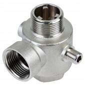 З'єднувач п'ятививідний + зворотний клапан 80мм M1×F1×F1×M1/4×F1/4 Silver 480г Aquatica З'єднувач п'ятививідний + зворотний клапан 80мм M1×F1×F1×M1/4×F1/4 Silver 480г Aquatica