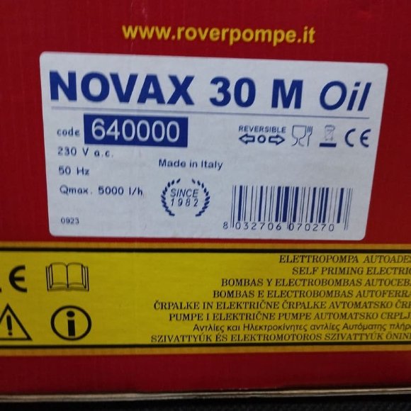 NOVAX 30 Oil насос для растительного масла NOVAX 30 Oil насос для растительного масла