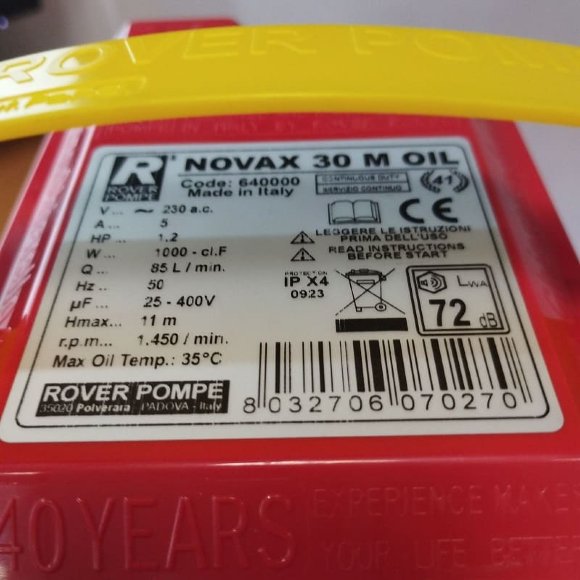 NOVAX 30 Oil насос для растительного масла NOVAX 30 Oil насос для растительного масла