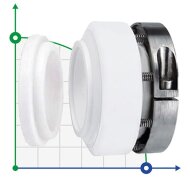 PTFE bellows mechanical seal R-152T 60, PTFE/CER, PTFE PTFE bellows mechanical seal R-152T 60, PTFE/CER, PTFE