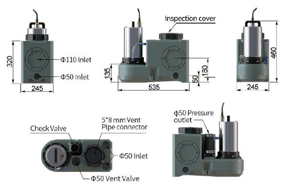 Solo lift with remote control AIZL-750W, 18/11.5, 0.75 kW, 220V, 2800 rpm