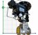 DN20 Pneumatisch betätigtes Stellventil 10P11Y-DNx2016Z-L112C-C (Gehäuse CF8, Sitz SS304) mit Stellungsregler YT-1000, Eingang 4-20mA, Ex