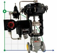 DN25 Регулирующий клапан с пневматическим приводом 10Р11Y-DNx2516Z-L122C-C (корпус CF8, седло SS304) с позиционером YT-1000, вход 4-20мА, Ex