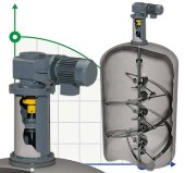 The mixer agitator of the GREATWALL MIXERS GMR series with a gearbox installed at a right angle with a power of up to 1100 kW 1~350 rpm The mixer agitator of the GREATWALL MIXERS GMR series with a gearbox installed at a right angle with a power of up to 1100 kW 1~350 rpm
