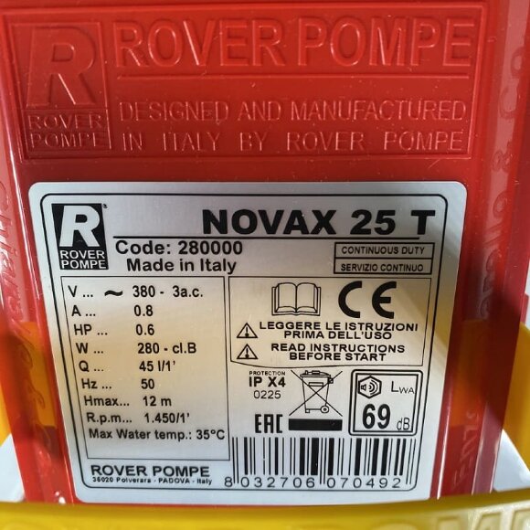 NOVAX 25 T Lebensmittelpumpe