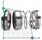 Уплотнение механическое торцевое R-1527 40, TC/SIC, VITON, 304, T5S43 Уплотнение механическое торцевое R-1527 40, TC/SIC, VITON, 304, T5S43