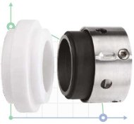 Mechanical seal R-8B 2.1/2, CAR/SIC, VITON, 304, AG