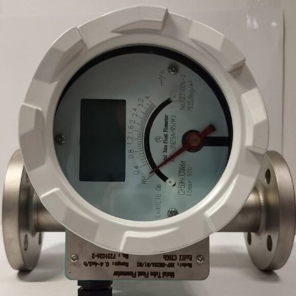 DN25 Stainless steel flowmeter rotameter LZ PN6 (liquid Alcohol mixture C2H5OH +Ho2 30%), 0.4...4,0 m3/h, 4-20mA, Ex, 0,9538g/cm3, +8/+80/+100°C DN25 Stainless steel flowmeter rotameter LZ PN6 (liquid Alcohol mixture C2H5OH +Ho2 30%), 0.4...4,0 m3/h, 4-20mA, Ex, 0,9538g/cm3, +8/+80/+100°C
