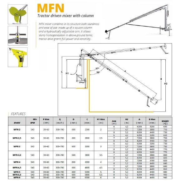 Veneroni MFN 4/540, 8m Traktor Mischer mit Säule Veneroni MFN 4/540, 8m Traktor Mischer mit Säule