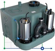 Elevador individual KNS para casas de verano y viviendas particulares con dos bombas y cuadro de control AIZL-750W Doble, 18/11,5, 0,75 kW, 220V, 2800 rpm Elevador individual KNS para casas de verano y viviendas particulares con dos bombas y cuadro de control AIZL-750W Doble, 18/11,5, 0,75 kW, 220V, 2800 rpm