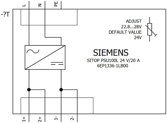 6EP1336-1LB00, SITOP PSU100L 24 V/20 A Fuente de alimentación estabilizada