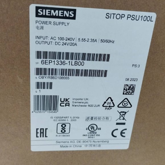 6EP1336-1LB00, SITOP PSU100L 24 V/20 A Fuente de alimentación estabilizada