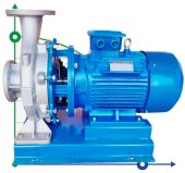 TKHW 80/140-5.5/2 (43,3/24), 5,5 kW, AISI 304, 2900 pompe horizontale en acier inoxydable