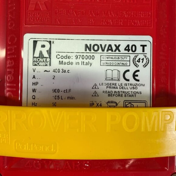 Bomba de alimentación NOVAX 40 T ROVER Bomba de alimentación NOVAX 40 T ROVER